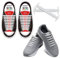 Homar Cordones de zapatos para niños y adultos Impermeables para zapatos de atletismo de silicona elástico plano con multicolor, Sneaker boots (White)