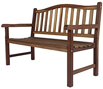 MaximaVida Gartenbank Rainbow 130 cm geölt, aus exklusivem Mahagoni Hartholz