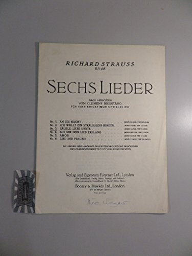 Sechs Lieder. Für eine Singstimme und Klavier. Op. 68. Nr. 3. Säusle, liebe Myrte.