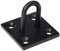 Merriway BH04490 8mm Heavy Duty Steel Staple on Plate for Chain etc, 50x50mm - Black Steel
