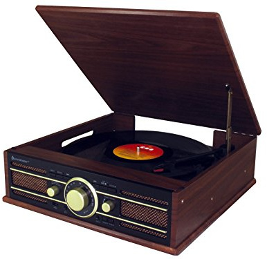 Soundmaster pl550br Plattenspieler (Wechselstrom, braun, 364 x 114 x 364 mm, 364 x 365 x 364 mm)