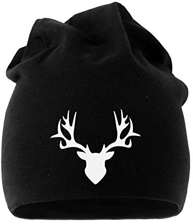 MoonWorks Jersey Beanie Einhorn Unicorn Anker Hipster Kackhaufen Läuft Meow Mütze Stern Herren Damen