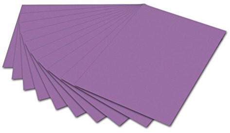 folia 6128 - Fotokarton Flieder, 50 x 70 cm, 300 g/qm, 10 Bogen - zum Basteln und kreativen Gestalten von Karten, Fensterbildern und für Scrapbooking