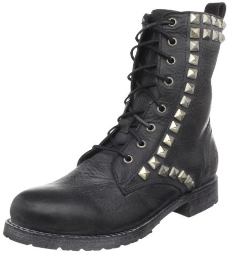 Frye Rogan Damen-Schnürstiefel mit Nieten, Schwarz (schwarz), 36 EU