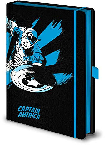Marvel Comics Notizbuch, Weiß/Blau/Schwarz, A5