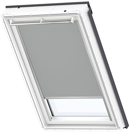 VELUX Original Verdunkelungsrollo (DKL), Silberne Seitenschienen, Y97, Uni Grau