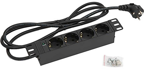 Tritón RAB-PD-X91-C1 Steckdosenleiste 4-Fach, 25,4 cm (10 Zoll) schwarz