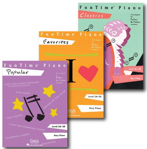 Funtime Piano Pack - Level 3A and 3B - Three Book Set - Includes Classics, Favorites and Popular - Piano Adventures Supplementary Series