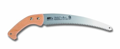 ARS ARS-CT-32E-W - Sega da giardiniere con lama dritta e manico di legno, 300 mm