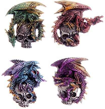 Puckator Magnet, Motiv: Totenkopf, Gothic, Metall, gemischt, 6 x 5,5 x 6,5 x 1,5 cm
