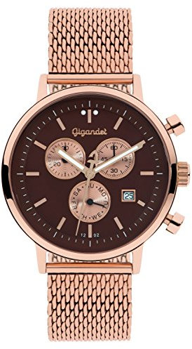 Gigandet Classico Herrenuhr Chronograph Quarz Analog mit Metallarmband G6-015