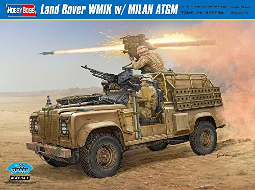 Hobby Boss 82447 Modellbausatz Land Rover WMIK w/MILAN ATGM, Mittel, Rot