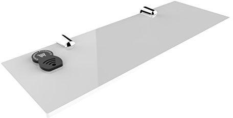 Estantería de pared para baño, oficina o dormitorio, acrílico, fijación segura, 300 x 100 mm