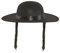 P'TIT CLOWN - 91041 - Rabbinerhut - Rabbi's Hat - Wollimitation Rabbi Jacob - Kostümzubehör für Karneval, Mottopartys, Feten - Schwarz mit Haaren - Einheitsgröße - Erwachsene