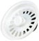 sourcing map Kitchen Basin Rubber Stopper Removable White Plastic Sink Strainer Basket for 73mm Dia Drain