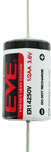 AccuCell EVE ER14250P Lithium Batterie mit axialem Drahtanschluss