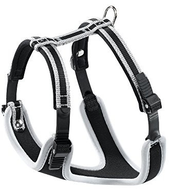 Ferplast Kleines Hundegeschirr ERGOCOMFORT EXTRA SMALL, verstellbares Hundegeschirr, bequem, gepolstert, doppelter Mikroverstellverschluss, Schnellverschluss, Silber
