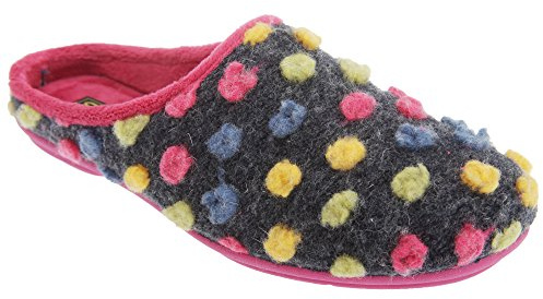 Sleepers Spotted Knit Mule Ladies Slipper