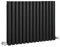 Milano Aruba Black Horizontal Double Oval Panel Radiator - 635mm x 826mm