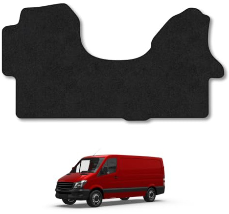 Mercedes Sprinter (2006-2018) Carpet Car Mats | Black Edge Trim Tailored Fit Floor Mats Full Coverage Protection Accessories Easy Clean Anti Slip Made in the UK