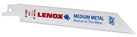 Lenox 20566-618R Lot de 5 lames de scie sabre 18 dents 0 V Blanc