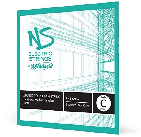 D'Addario NS617 Elektrik-Kontrabass Einzelsaite 'High C' mehrfach verdrillter Stahlkern Medium