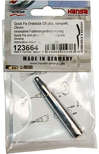 Harder & Steenbeck Airbrush Accessories, Chrome-Plated Silver, Klein