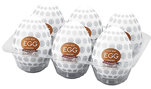 TENGA Eier Crater Einweg-Masturbationshilfe für Männer, Braun (6er Pack)