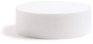 Decora POLYSTYRENE Disk Ø 30 X H 10 cm Scheibe, Polystyrol, Beige