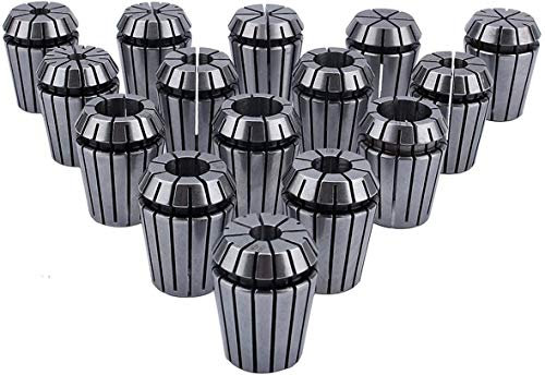 MEETOZ 15pcs ER25 Spring Collet Set for CNC Engraving Machine & milling Lathe Tool TMPG Gripping Range: 2MM to 16MM