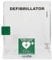 MedX5 Defibrillator Acrylglas Wandkasten für Innenbereiche mit Defi-Standortschild und Alarm
