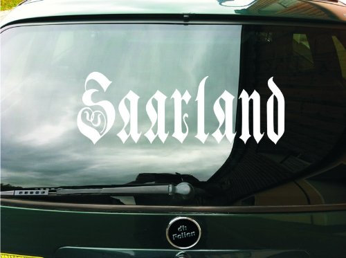cartattoo4you® AH-00830 | Saarland - Altdeutsche Schrift | Autoaufkleber Aufkleber Farbe weiß, in 24 Farben erhältlich, glänzend, 57 x 20 cm, Premium-Qualität, Waschstrassenfest
