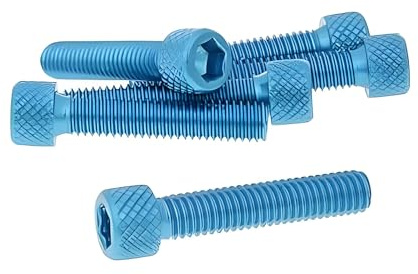 Screw Set 6 Pieces Hex Blue – M6 x 30 | 6 Stück, Aluminium eloxiert, nicht für tragende Bauteile oder Bremsteile kompatibel mit Puch Mawi