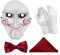 Billy the Puppet Halloween Costume Accessories (Mask, Bow Tie, Pocket Square and Gloves)