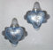2 tlg. Glas-Herzen Set in Ice Blau Silber Komet - Christbaumkugeln - Weihnachtsschmuck-Christbaumschmuck