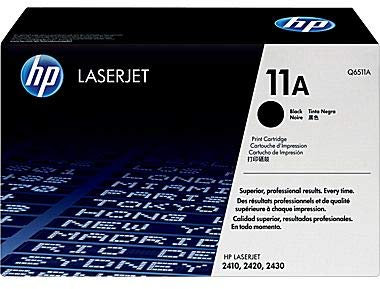 Q6511A HP Toner Cartridge 11A Schwarz HP 11A Toner-Kassette, Reichweite ca. 6.000 Seiten, für Laserjet 2410/20/30 Serie NS.