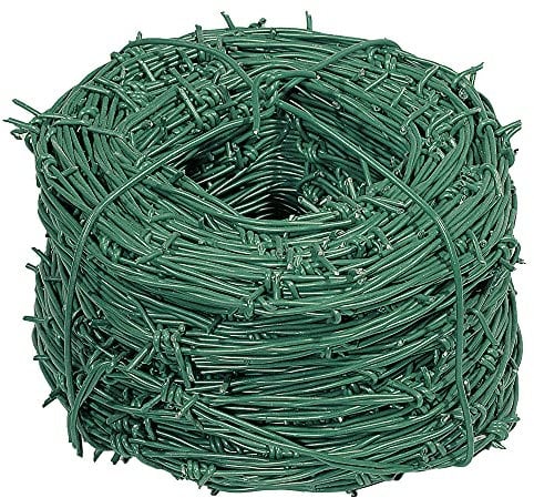 VERDELOOK | Spina Zinc, Filo Spinato 2.2x100 m, per Recinzione e Sicurezza Giardino, Filo Spinato Plastificato