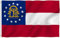 Anley Fly Breeze 3x5 Fuß Georgia State Polyester Flagge - Lebendige Farbe und UV-beständig - Canvas Header und doppelt genäht - State of Georgia GA Flaggen mit Messingösen 3 x 5 Ft.