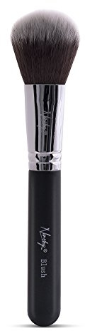Nanshy Dome Blush Makeup Brush Round Synthetic Taklon Blusher Minerals Powders Cosmetic (Onyx Black)