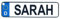 Albatros Sarah - Mini placa de matrícula para coche