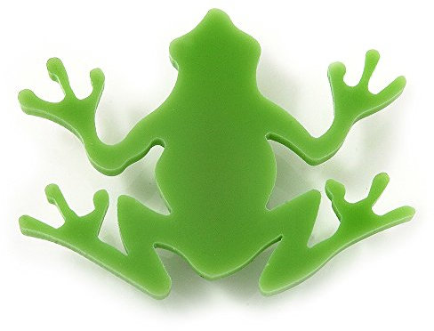 Avalaya Broche Grenouille Acrylique Vert Citron