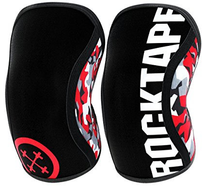 Rocktape Assassins – Rodilleras Unisex (5 mm), Estampado de Camuflaje en Rojo, Unisex Adulto, ART002547, Camo Rosso, Large