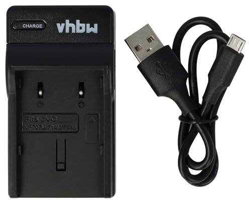 vhbw USB Ladegerät kompatibel mit JVC BN-VF733U Kamera Camcorder/Akku - Ladeschale, Ladeanzeige, 8,4 V