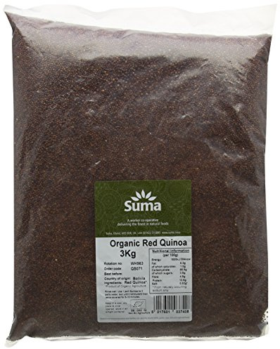 Suma Bagged Down Organic Red Quinoa 3 kg (Pack of 1)