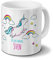 printplanet Tasse mit Namen Sven - Motiv Dickes Einhorn - Namenstasse, Kaffeebecher, Mug, Becher, Kaffeetasse - Farbe Weiß