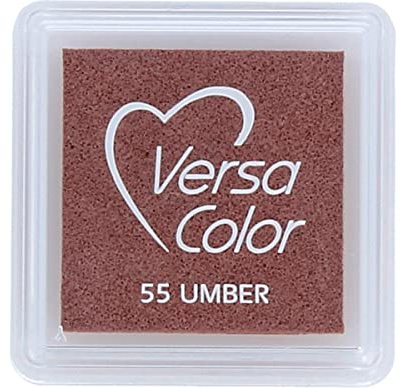 Tsukineko Versasmall Ink Pads Umber VersaColor Pigment-Stempel, Kleiner Würfel, Brown