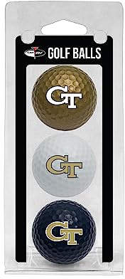Team Golf Pelotas de Golf NCAA de tamaño Regular, Paquete de 3, impresión Duradera del Equipo en Color (el Color de la Bola Puede Variar)