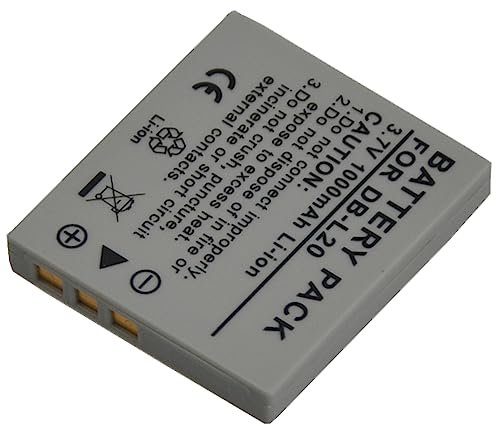 BTBAI DB-L20 Camera Battery for DBL20 DB-L20A DBL20A DB-L20AU DBL20AU Xacti C4Bl CA6 Active CG9BK E1 DMX-CA65 CA65L CA65W CA65Y CA6 CA6D CA8 CA9 CG9 CG9R CG9W DSC-E6 E6S E6W E7 E7S J4 VPC-CA9 E2 k1a