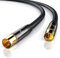 CSL-Computer 1,5m Cavo Antenna Maschio Femmina 4K a 135dB - 75 Ohm - Serie Premium - DVB-T Digitale terrestre - Connettori in Metallo Robusto Dorato