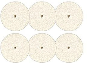 Dremel 414 - Paquete múltiple de discos de pulir, 6 discos de pulir con forma cilíndrica para acero, aluminio, latón, plata y oro (13 mm)
